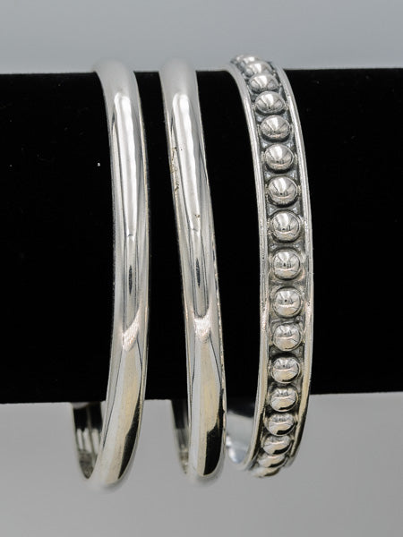 Sterling silver bobble bangle 7 mm - Silvertree Jewelry #