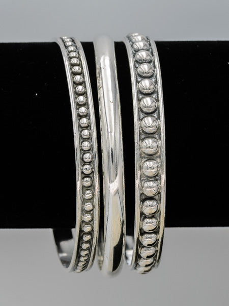 Sterling silver with half domes
