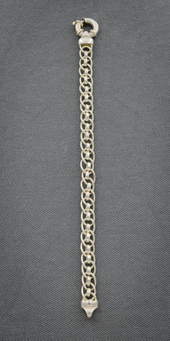 Sterling silver intertwined bracelet 20 cm