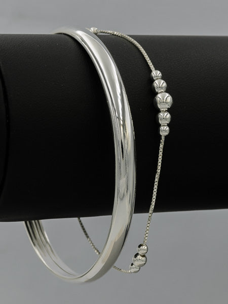 Sterling silver box chain with balls