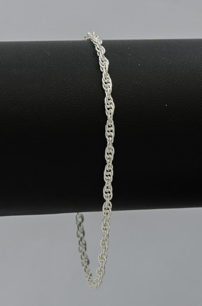 Sterling silver rope bracelet