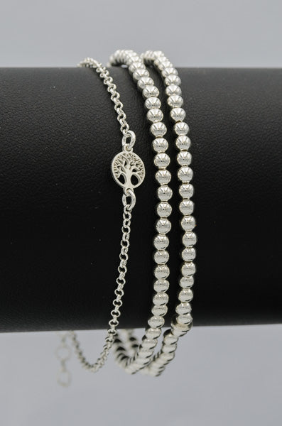 Sterling silver tree of life bracelet S