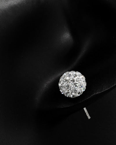 Glitter Ball Stud Earrings – 8mm - Silvertree Jewelry #
