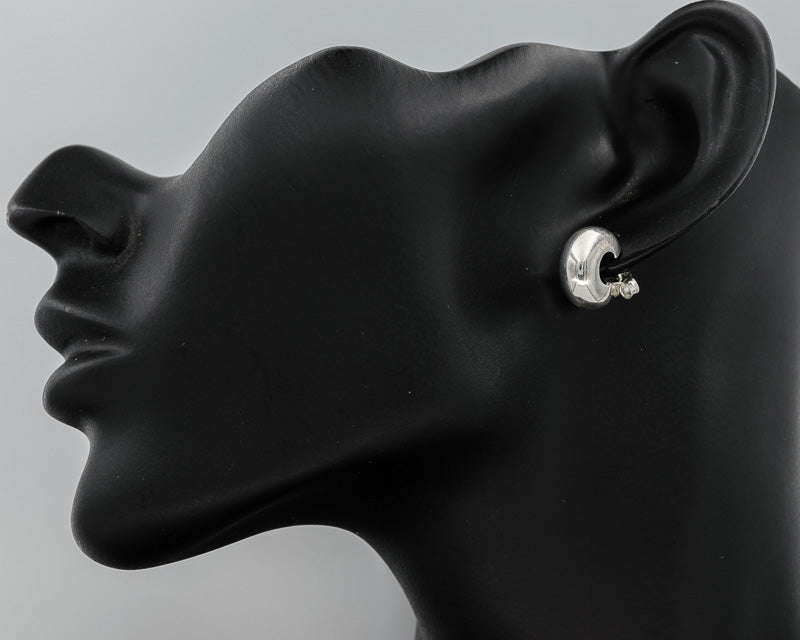 Sterling silver chubby hoop