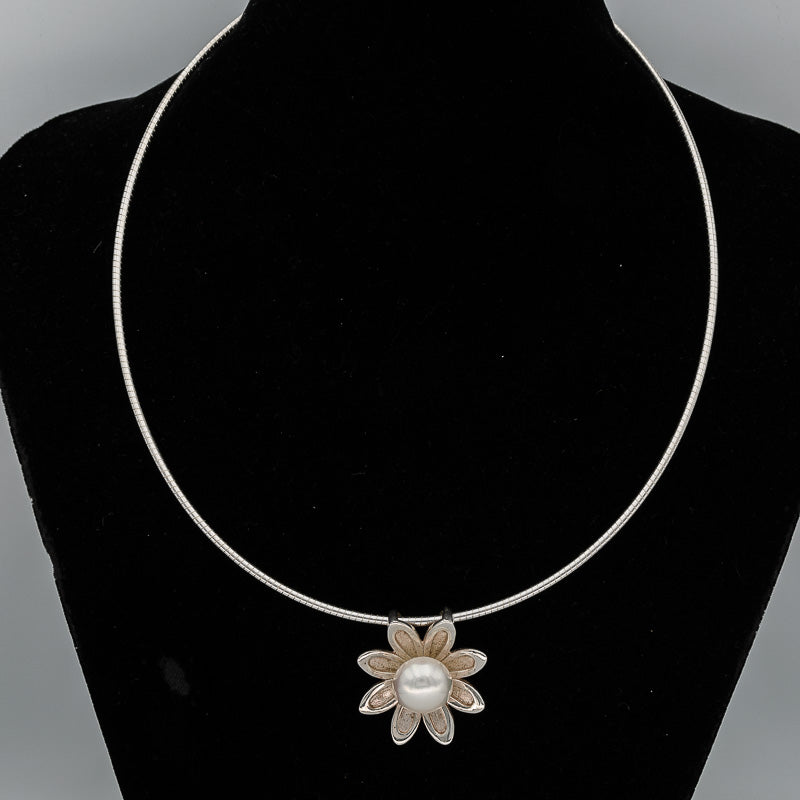 Sterling silver omega choker 45 cm