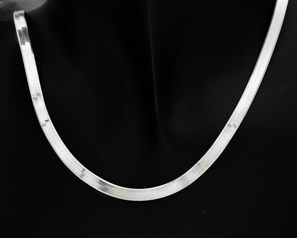5mm Sterling Silver Magic Herringbone Chain Necklace - Silvertree Jewelry #