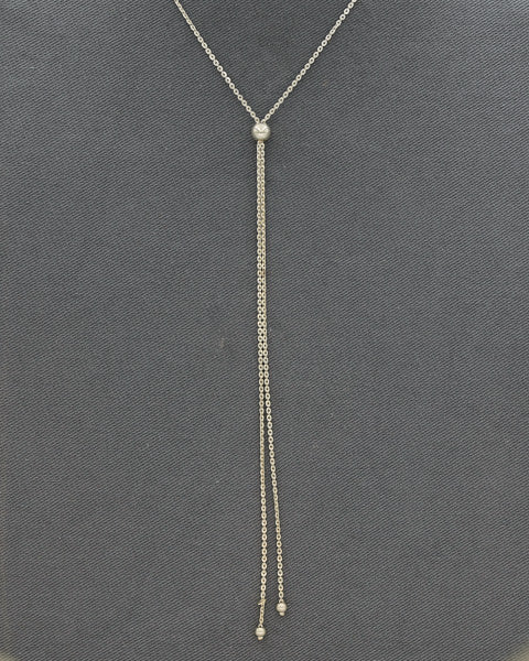 Sterling silver adjustable Y chain