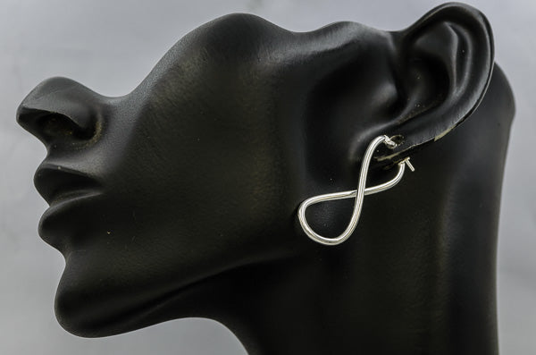 Sterling silver infinity earrings