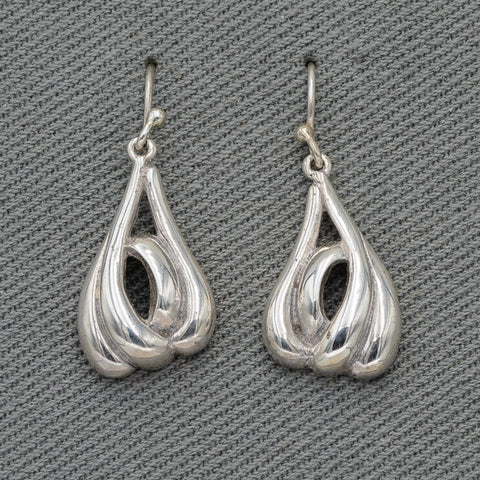 Silver drop earrings