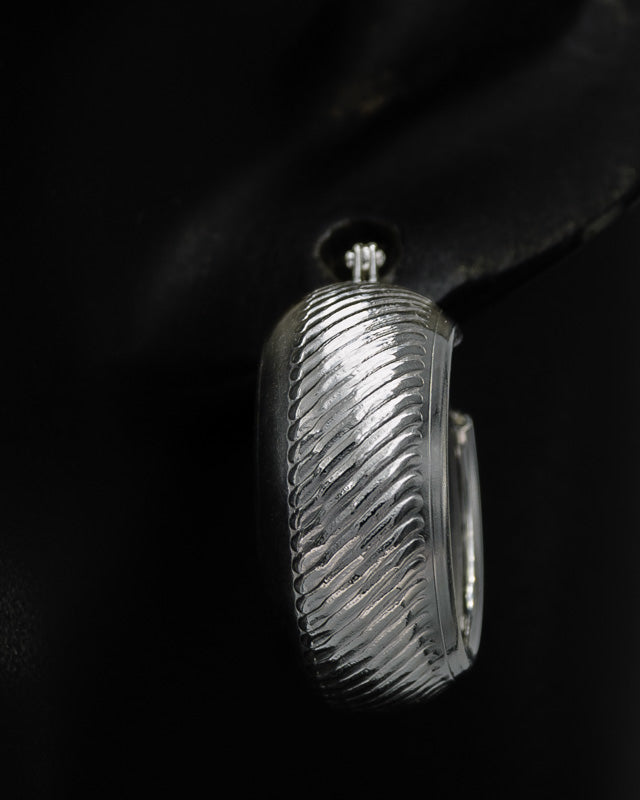 Sterling silver bold hoops