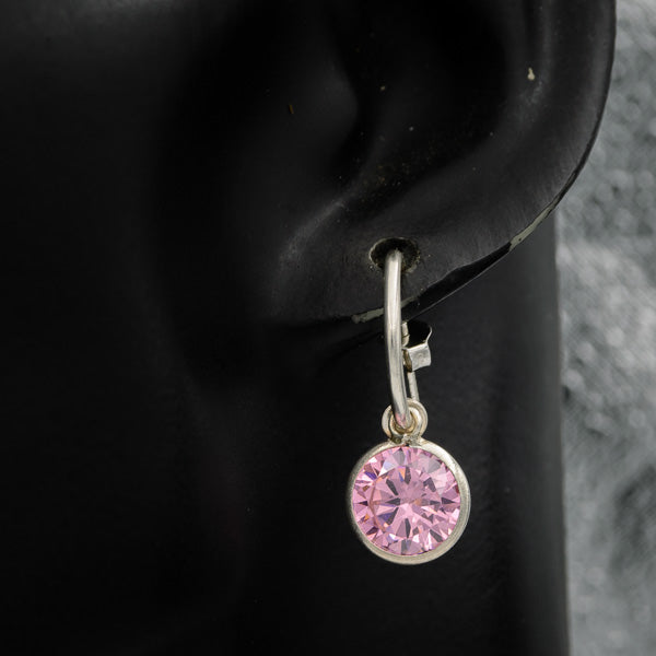 Pink Cubic Zirconia Statement Earrings – “Pretty Woman” Style - Silvertree Jewelry #
