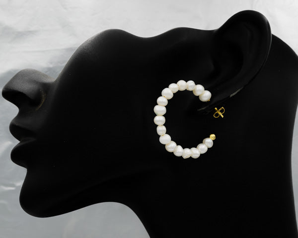 Pearl hoops Large