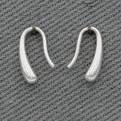 Sterling silver petite teardrop earrings