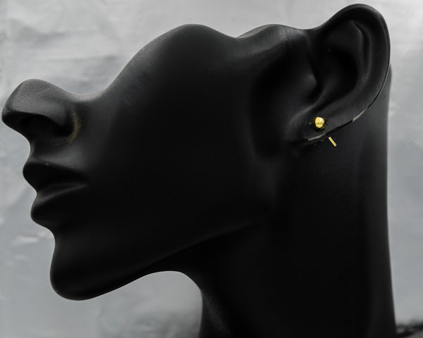 Sterling silver stud round 3 mm