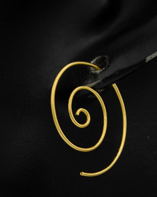 Sterling silver plated in gold spirals M