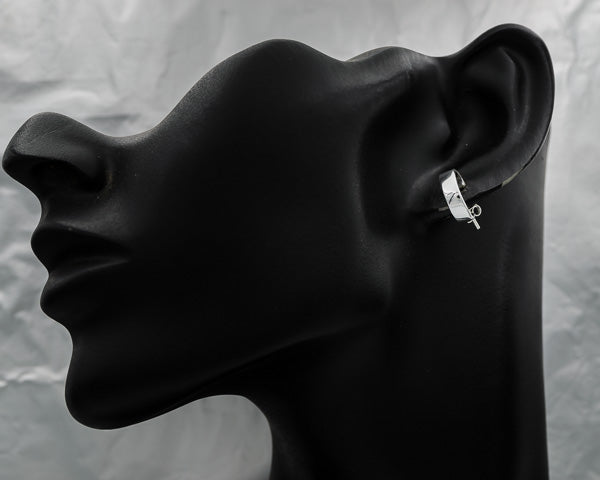 Sterling silver flat hoop