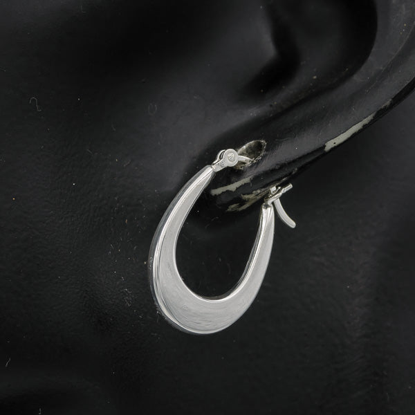 Sterling silver halfmoon earring