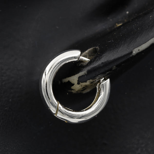 Sterling silver round huggy earring