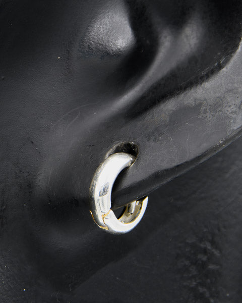 Sterling silver petite huggy earrings