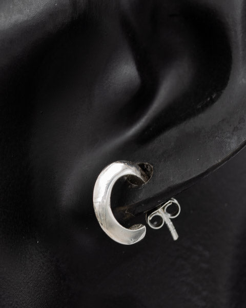 Sterling silver hoop 1.2cm x 3mm flat sided