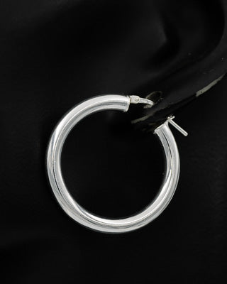 Sterling silver hoop 4mm