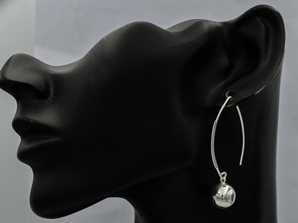 Sterling silver ball on a V hook