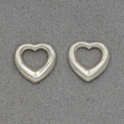Sterling silver heart studs