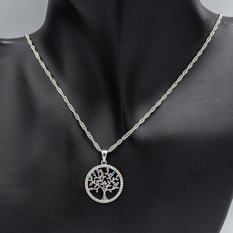 Sterling silver Tree of life pendant 1.5 cm