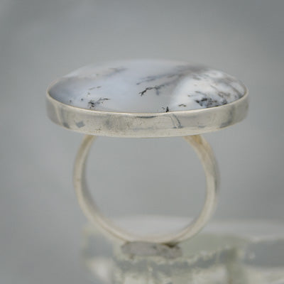 Sterling silver Dendrite opal ring