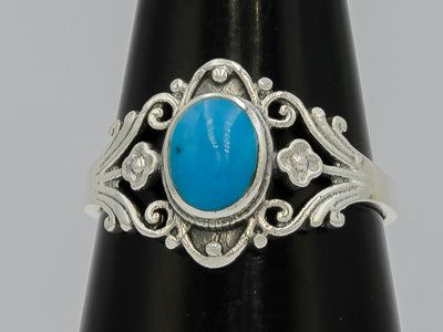Sterling silver with an oval howlite stone