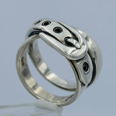 Sterling silver buckle ring