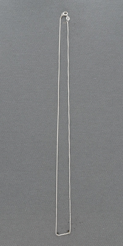 0.8mm Sterling Silver Box Chain VD12 – Fine Square Link Silver Chain for Delicate Pendants