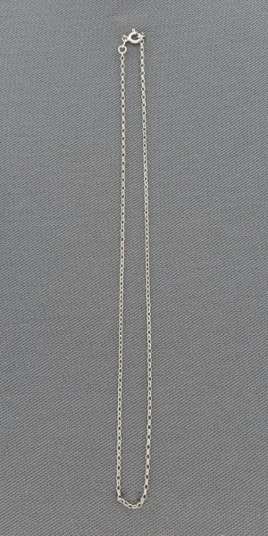 1mm Sterling Silver Belcher Chain Necklace – Fine Oval Link Silver Chain for Delicate Pendants