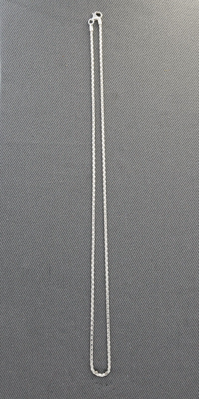 2mm Sterling Silver Corena Chain Necklace – Elegant Textured Silver Chain for Everyday Wear