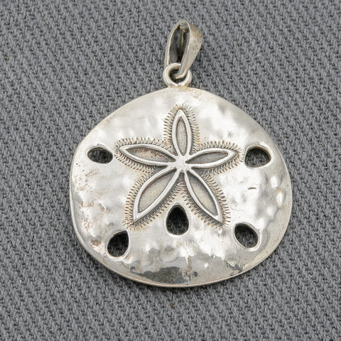 Sterling silver pansy pendant