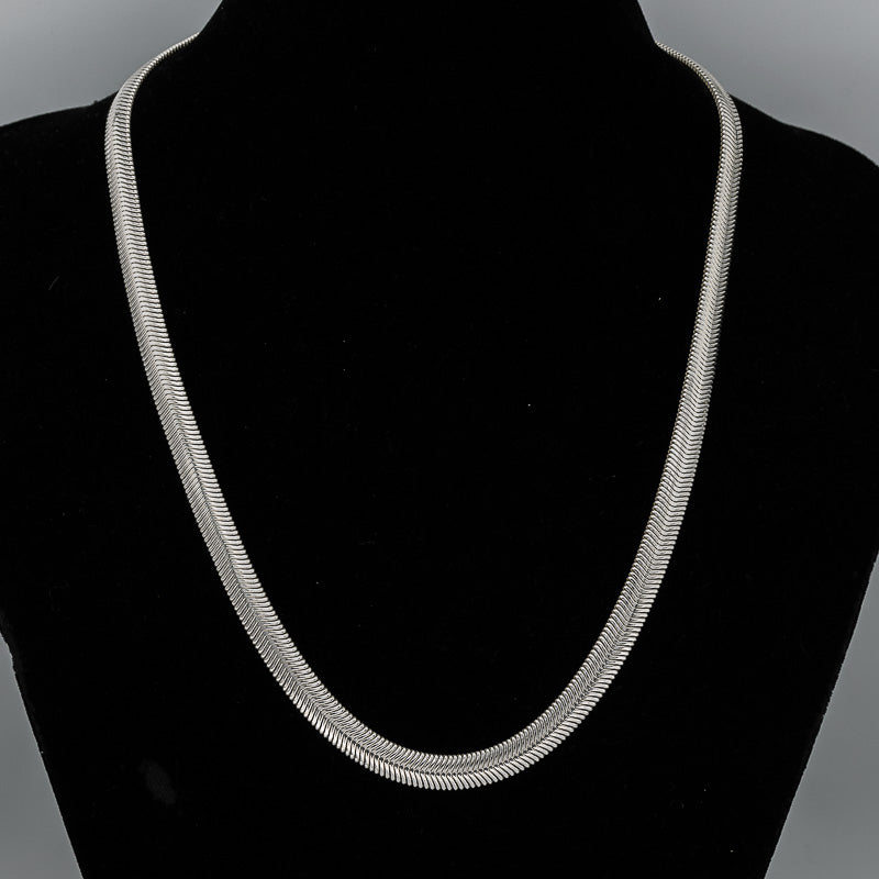 Sterling silver Flat magic chain 6mm