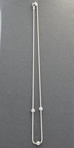 Sterling silver Popcorn chain with balls