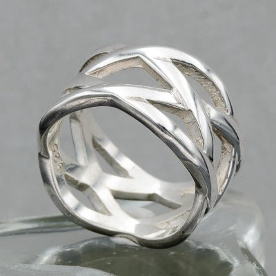 Sterling silver trellis ring