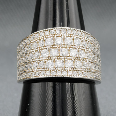 5 row pave ring