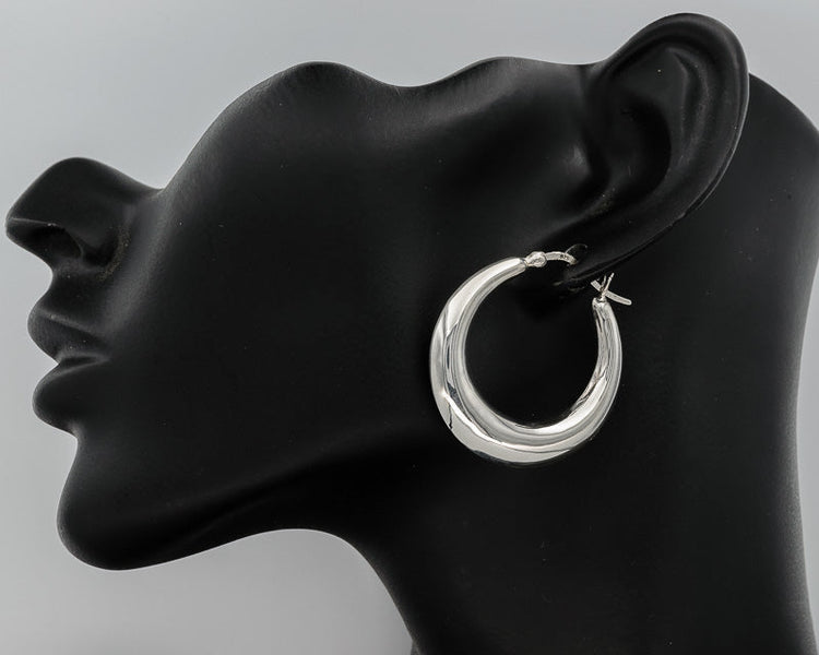 Sterling silver hoop earrings