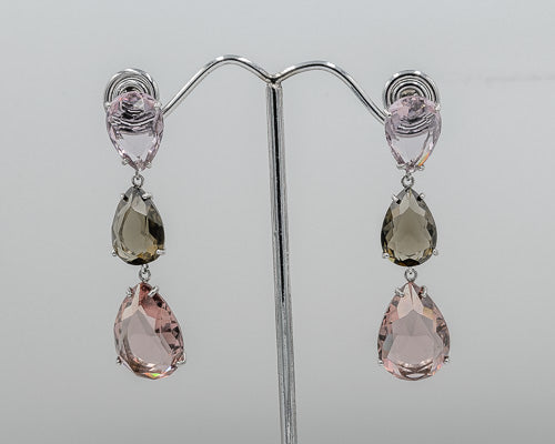 Sterling silver cubic earrings