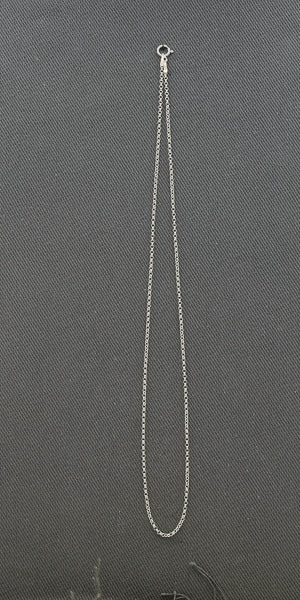 1mm Sterling Silver Rolo Chain Necklace – Classic Round Link Fine Silver Chain
