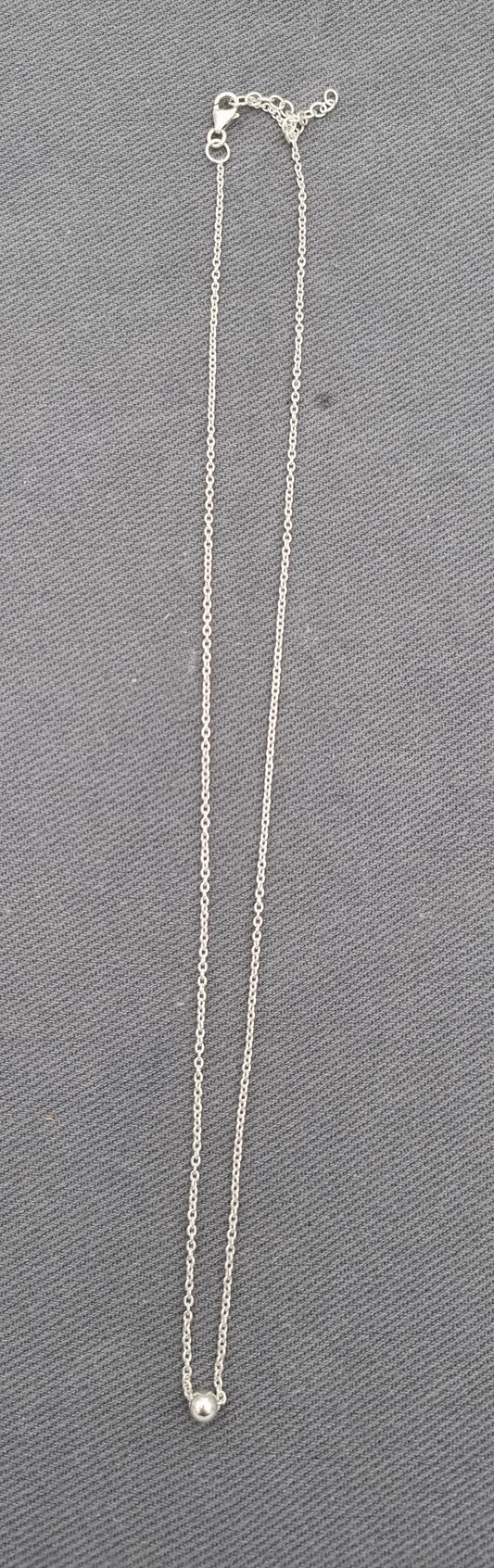 Sterling silver chain with a small ball