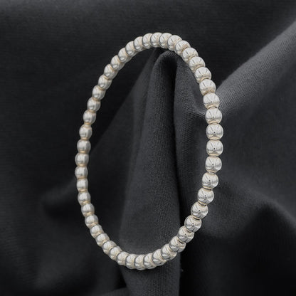 Sterling silver ball bangle 65 mm