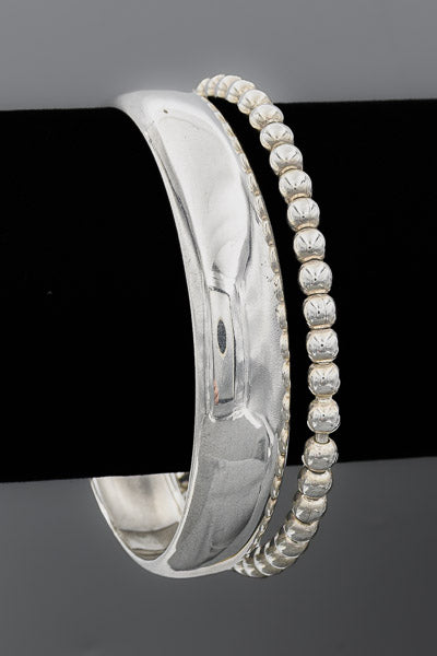 Sterling silver bangle 14 mm