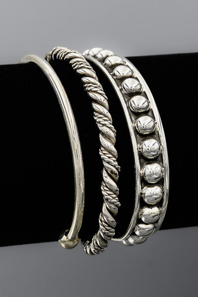 Sterling silver slave bangle 65 mm