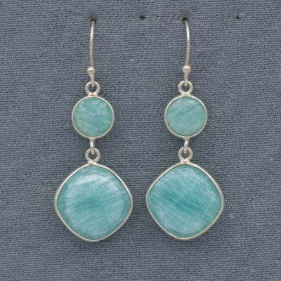 Amzonite set in sterling silver danglings