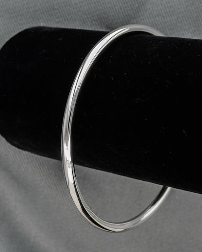 Sterling Silver Round Bangle – 3mm