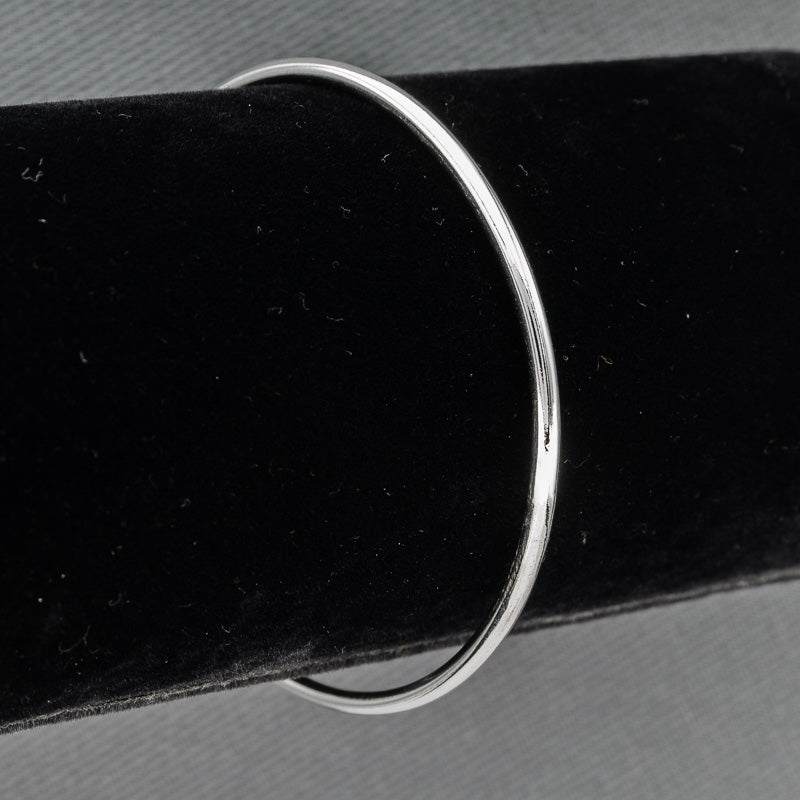 Sterling Silver Round Bangle – 3mm
