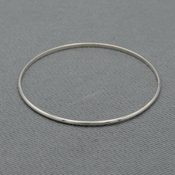 Sterling silver 60mm x 2mm bangle